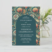 Vintage Jugendstil-Hochzeit Einladung (Stehend Vorderseite)