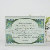 Vintage Jugendstil-Hochzeit Einladung (Stehend Vorderseite)