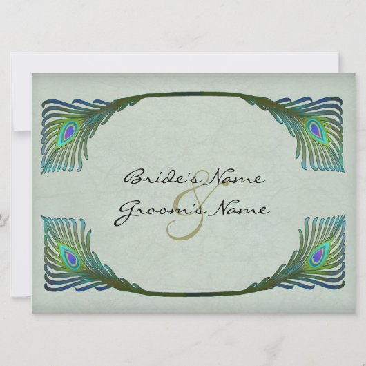 Vintage Jugendstil-Hochzeit Einladung (Rückseite)