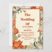 Vintage Jugendstil-Hochzeit Einladung (Vorderseite)