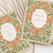 Vintage Jugendstil-Hochzeit Einladung