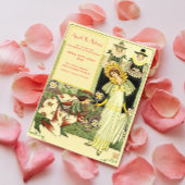 Vintage Jugendstil-Hochzeit Einladung