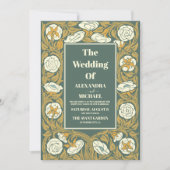 Vintage Jugendstil-Hochzeit Einladung (Vorderseite)