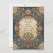 Vintage Jugendstil-Hochzeit Einladung (Vorderseite)