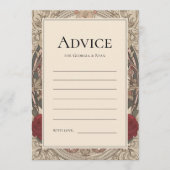 Vintage Jugendstil-Hochzeit Hinweiskarte (Vorderseite)