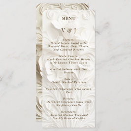 Vintage Jugendstil-Hochzeit Menükarte