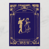 Vintage Jugendstil-Hochzeit Menükarte (Rückseite)