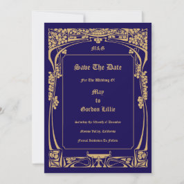 Vintage Jugendstil-Hochzeit Save The Date
