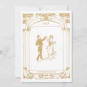 Vintage Jugendstil-Hochzeit Save The Date (Rückseite)