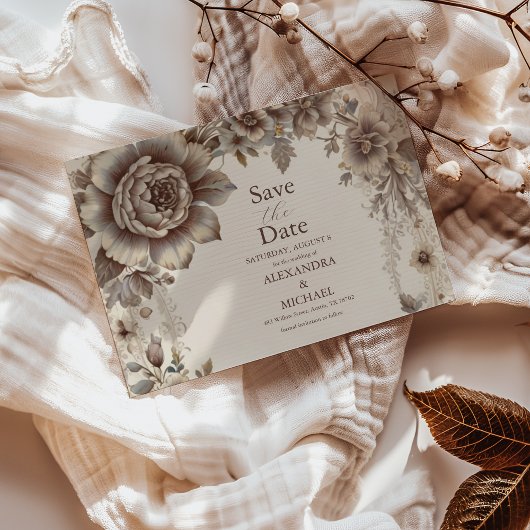 Vintage Jugendstil-Hochzeit Save The Date