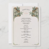 Vintage Jugendstil-Hochzeitskarte Einladung (Rückseite)