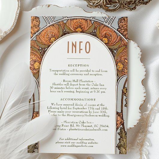 Vintage Jugendstil-Hochzeitskarte Einladung