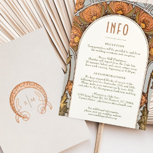 Vintage Jugendstil-Hochzeitskarte Einladung