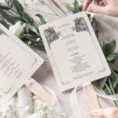 Vintage Jugendstil-Hochzeitskarte Fächer