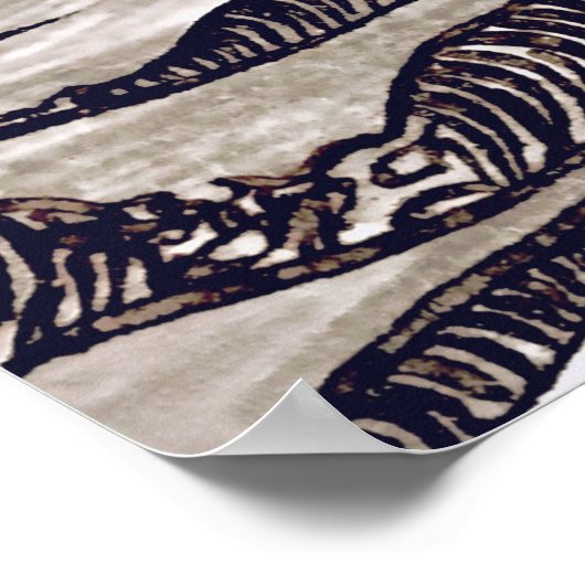 Vintage Jugendstil-Hübsche junge Frau Poster (Ecke)