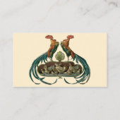 Vintage Jugendstil-Hühner und -röster Visitenkarte (Rückseite)