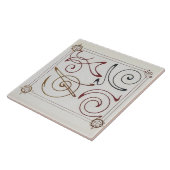 Vintage Jugendstil-Illustration von Alphonse Mucha Fliese (Seite)