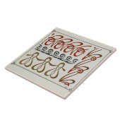 Vintage Jugendstil-Illustration von Alphonse Mucha Fliese (Seite)