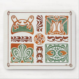 Vintage Jugendstil-Illustration von Alphonse Mucha Mousepad