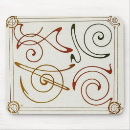 Vintage Jugendstil-Illustration von Alphonse Mucha Mousepad