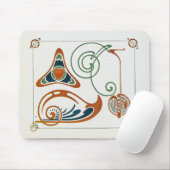 Vintage Jugendstil-Illustration von Mucha Mousepad (Mit Mouse)