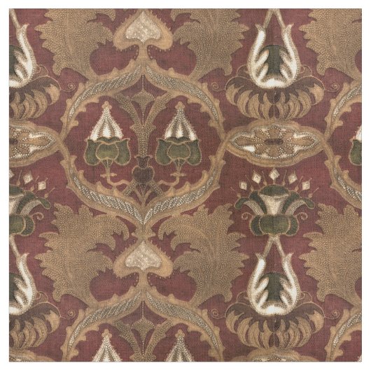 Vintage Jugendstil-Imitat Leather Blumenmuster Stoff (Nahaufnahme)