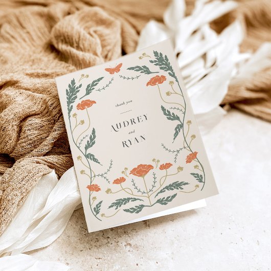 Vintage Jugendstil-Karte Dankeskarte