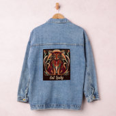 Vintage Jugendstil-Katze Lady Jeansjacke (Hangar)