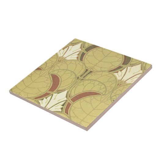 Vintage Jugendstil-Kunst Fliese (Seite)