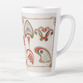 Vintage Jugendstil-Kunst von Mucha, Monogramm, Bri Milchtasse