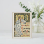 Vintage Jugendstil-Kunstausstellung Postkarte (Stehend Vorderseite)