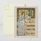 Vintage Jugendstil-Kunstausstellung Postkarte (Vorne/Hinten)