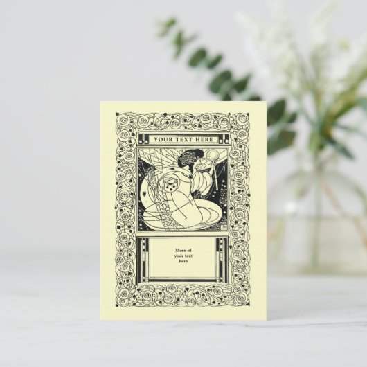 Vintage Jugendstil-/Kunststil Postkarte (Stehend Vorderseite)