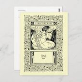 Vintage Jugendstil-/Kunststil Postkarte (Vorne/Hinten)