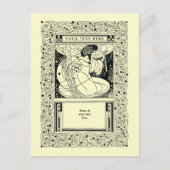 Vintage Jugendstil-/Kunststil Postkarte (Vorderseite)