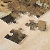 Vintage Jugendstil-Liebe Romantik, Flirt von Mucha Puzzle (Seite)
