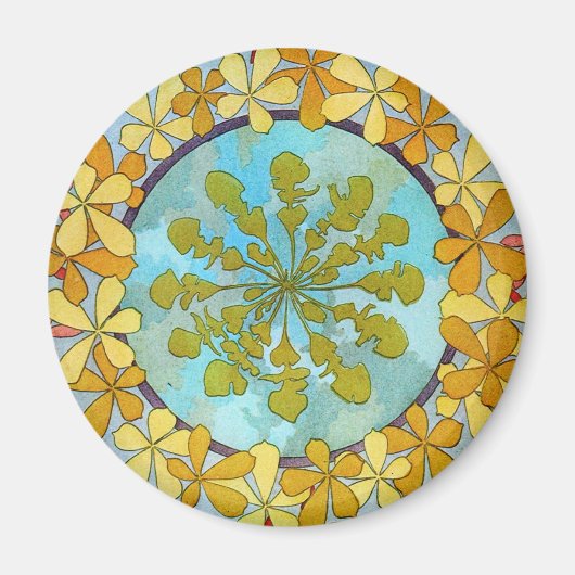 Vintage Jugendstil Magnet (Vorne)