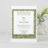 Vintage Jugendstil-Mermaid-Hochzeit Einladung (Stehend Vorderseite)