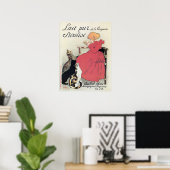 Vintage Jugendstil-Milchanzeige, Katzen, Mädchen Poster (Heimbüro)