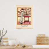 Vintage Jugendstil-Modeplatte Poster (Küche)