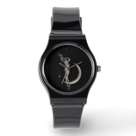 Vintage Jugendstil-Mond-Girl Armbanduhr