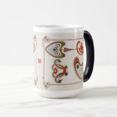 Vintage Jugendstil-Monogramm-Malerei von Mucha Verwandlungstasse (VorderseiteRechts)