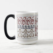 Vintage Jugendstil-Monogramm-Malerei von Mucha Verwandlungstasse (Links)