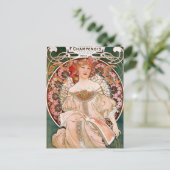 Vintage Jugendstil-Mucha Postkarte (Stehend Vorderseite)