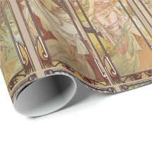 Vintage Jugendstil-Mucha-Zeiten des Tagesmusters