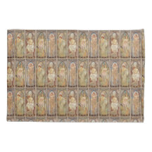 Vintage Jugendstil-Mucha-Zeiten des Tagesmusters