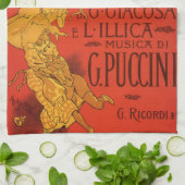 Vintage Jugendstil-Musik, La Boheme Opera, 1896 Handtuch (Gefaltet)