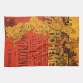 Vintage Jugendstil-Musik, La Boheme Opera, 1896 Handtuch (Horizontal)
