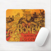 Vintage Jugendstil-Musik, La Boheme Opera, 1896 Mousepad (Mit Mouse)