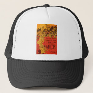 Vintage Jugendstil-Musik, La Boheme Opera, 1896 Truckerkappe